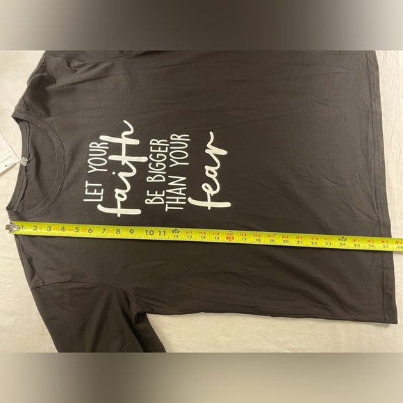 Faith Inspired Short Sleeve T-Shirt Black Size XL - Picture 6 of 11